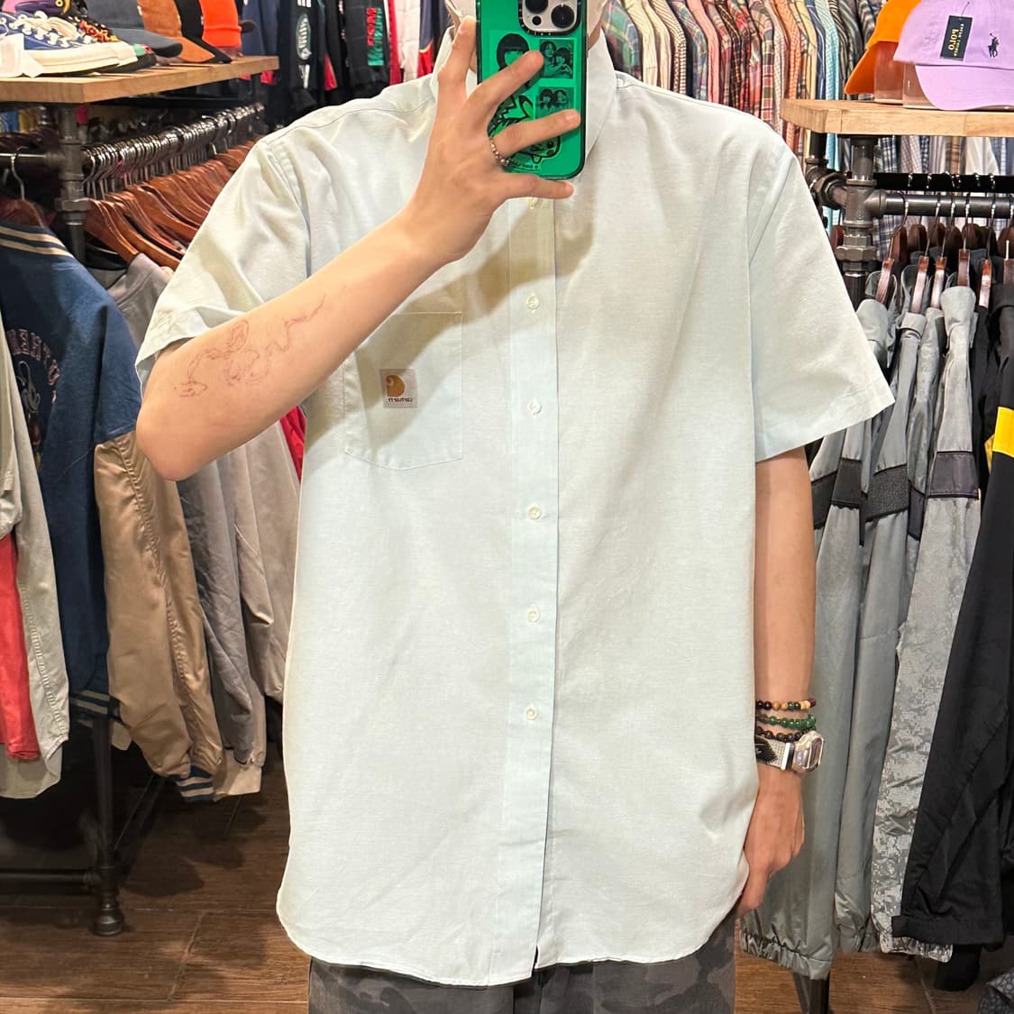 [HI] 칼하트 반팔셔츠 스카이블루 상품이미지2