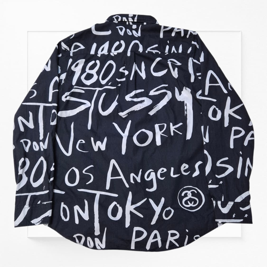 [희귀템🔥]14fw 스투시 월드투어 레터링 블랙 셔츠 상품이미지2