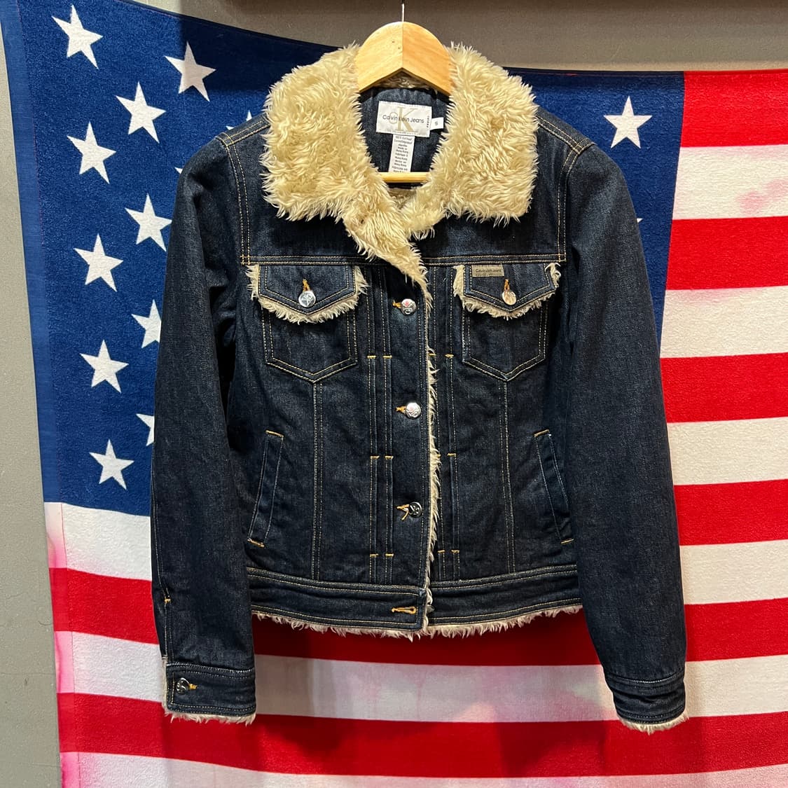 캘빈클라인 데님 퍼 자켓 상품이미지1