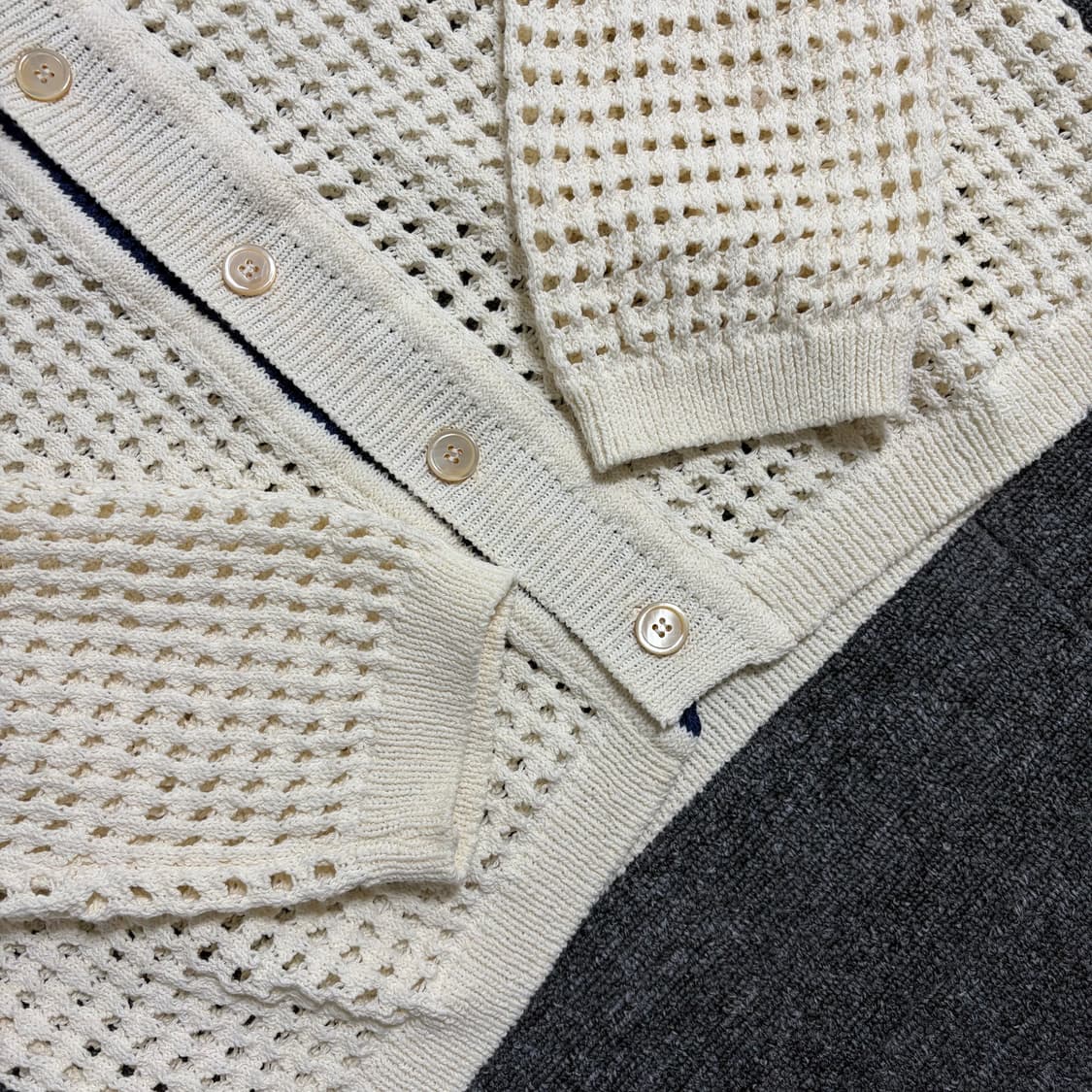 노앙 크로쉐 니트 가디건 상품이미지3