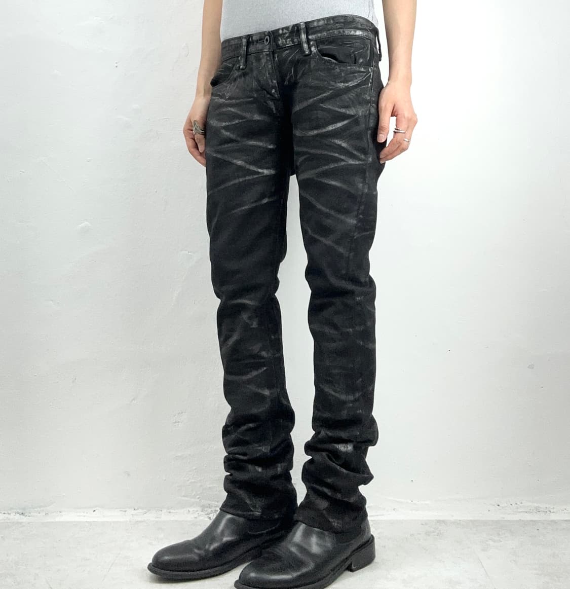 Civarize Metallic Coated Wrinkle Denim  상품이미지1