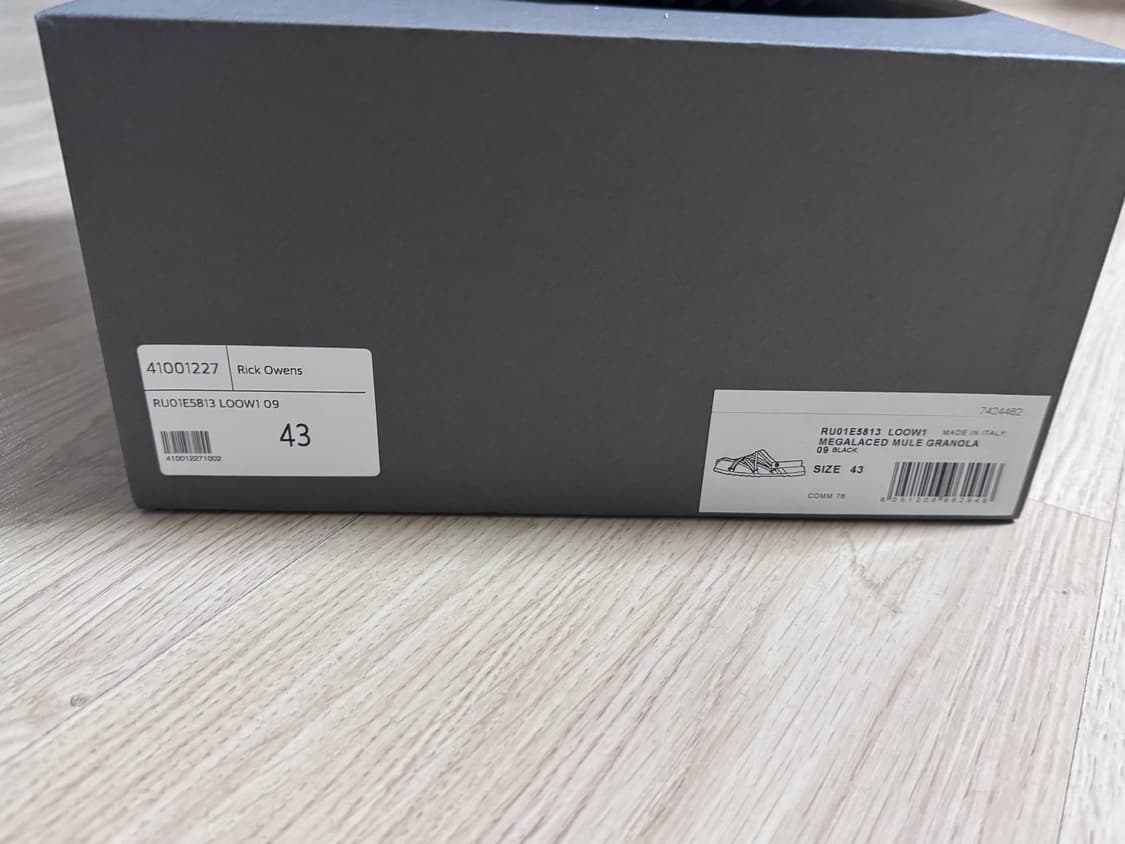 릭 오웬스 할리우드 메가레이스드 뮬 블랙 43 상품이미지5