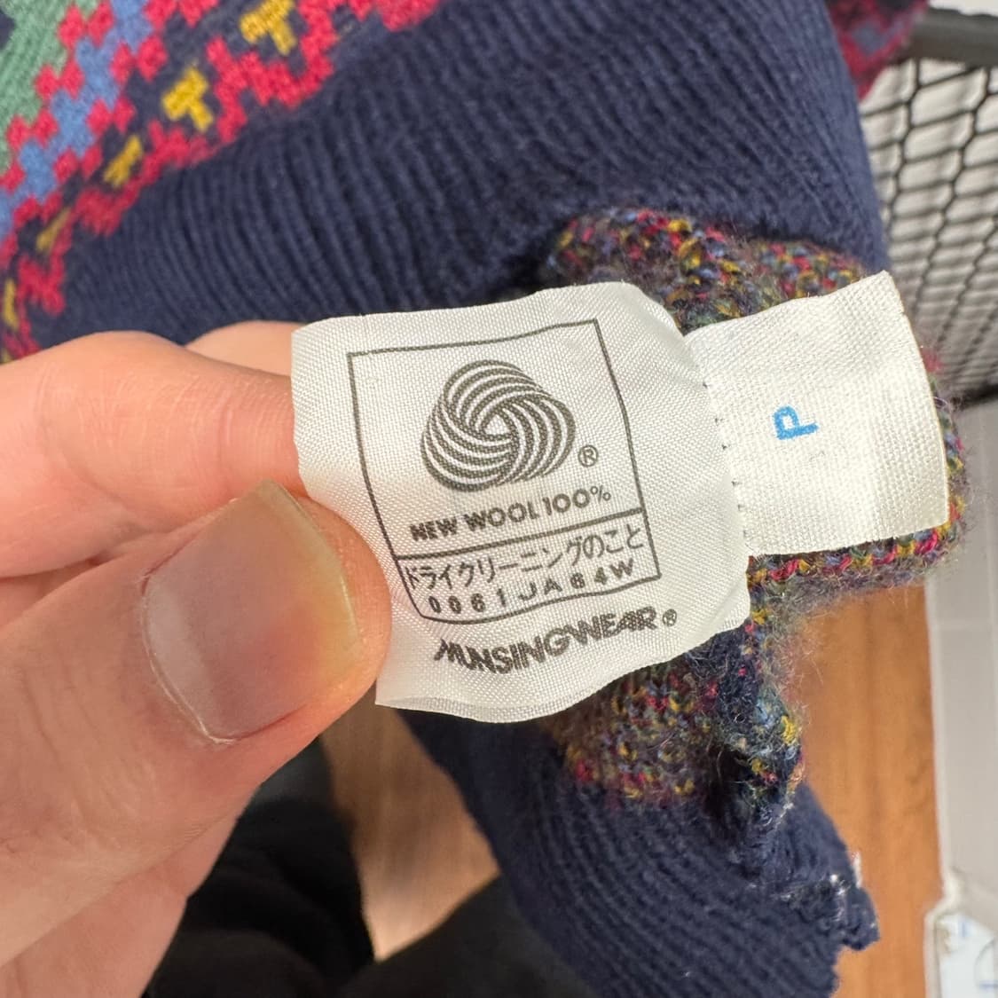 USA VTG 페어아일 패턴 울 니트 스웨터 멀티 컬러 상품이미지6