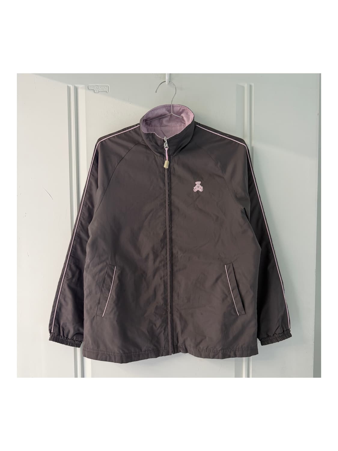 일본빈티지 하구미 잔체크 리버시블 바람막이 상품이미지1