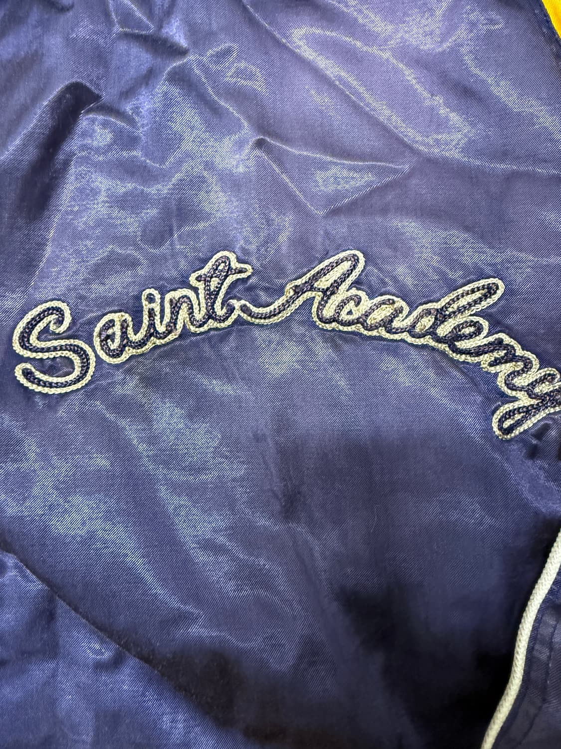 세인트 미카엘 x 셔머 아카데미 스카잔 스타디움 자켓 네이비 옐로우 M 상품이미지6