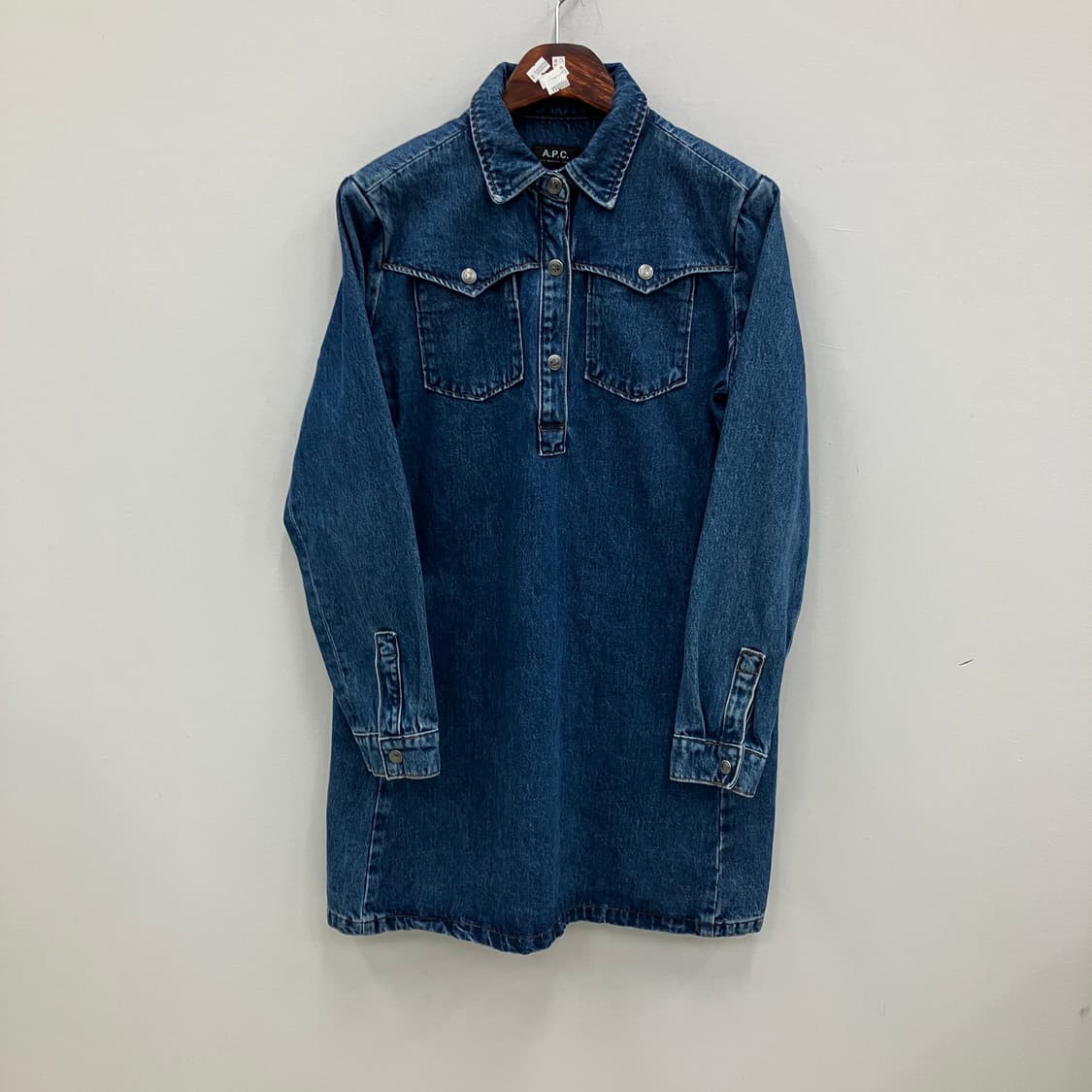 아페쎄 르나 워시드 데님 셔츠 롱 드레스 38 상품이미지1