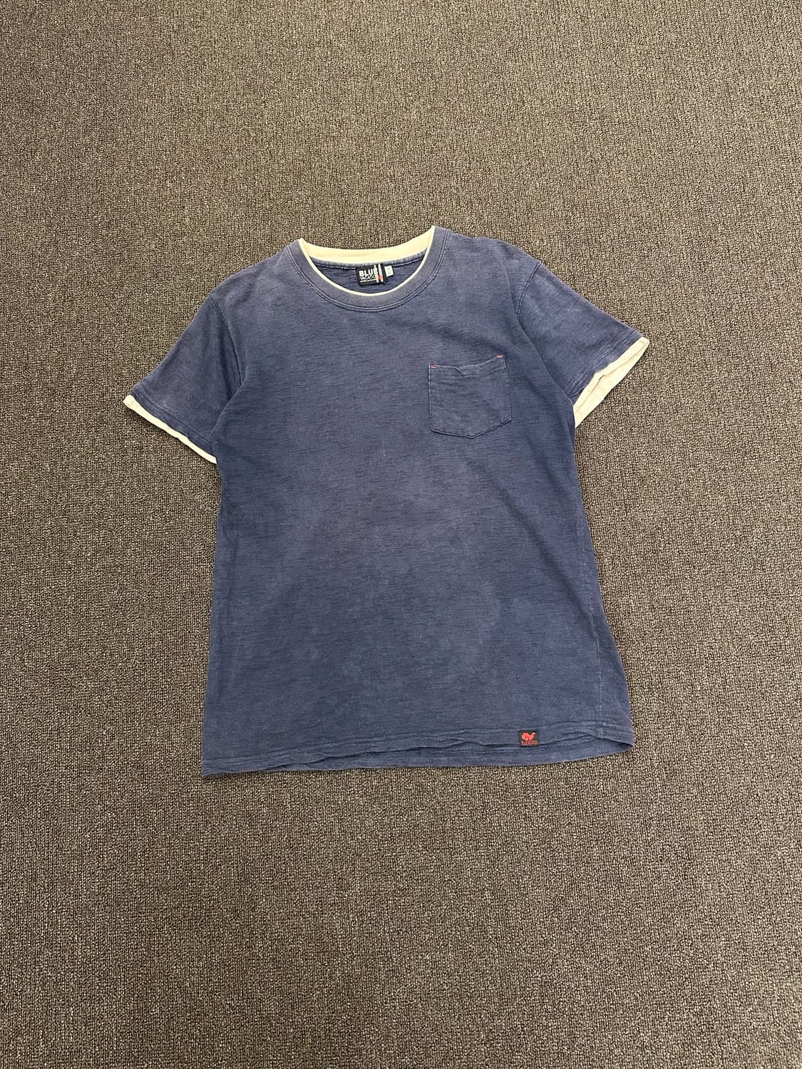 M)Blue Vacation vintage 레이어드 네이비 반팔 상품이미지3