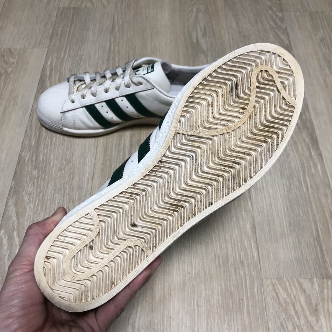 (270) 아디다스 adidas 슈퍼스타 82 화이트 그린 상품이미지3