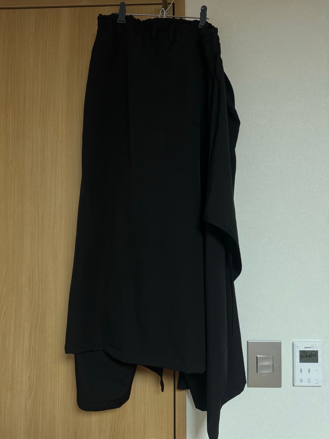 요지 야마모토 개버딘 울 바운드 랩 스커트 팬츠 상품이미지6