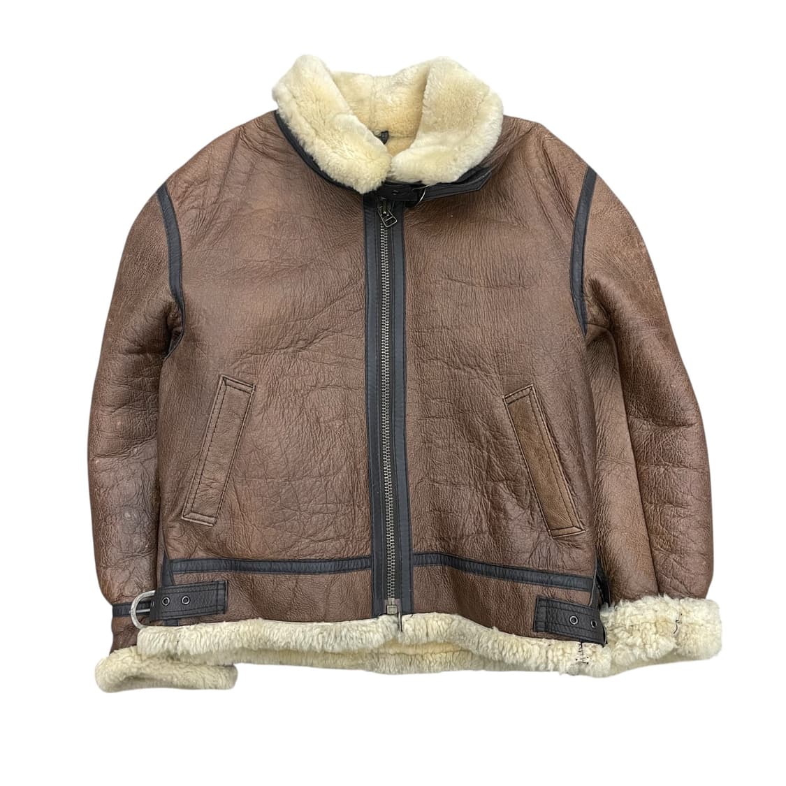 B-3 무스탕 자켓 브라운 상품이미지1