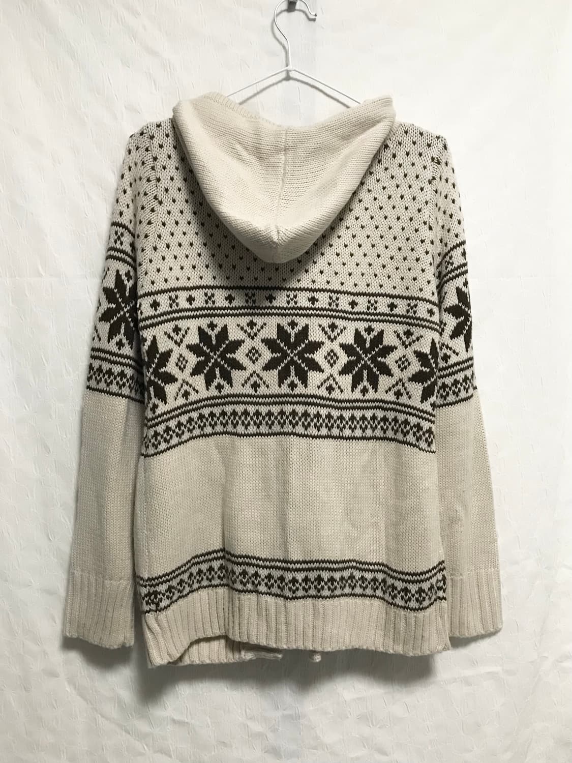 빈티지 니혼진 너드 모리 노르딕 후드 니트 가디건 상품이미지2