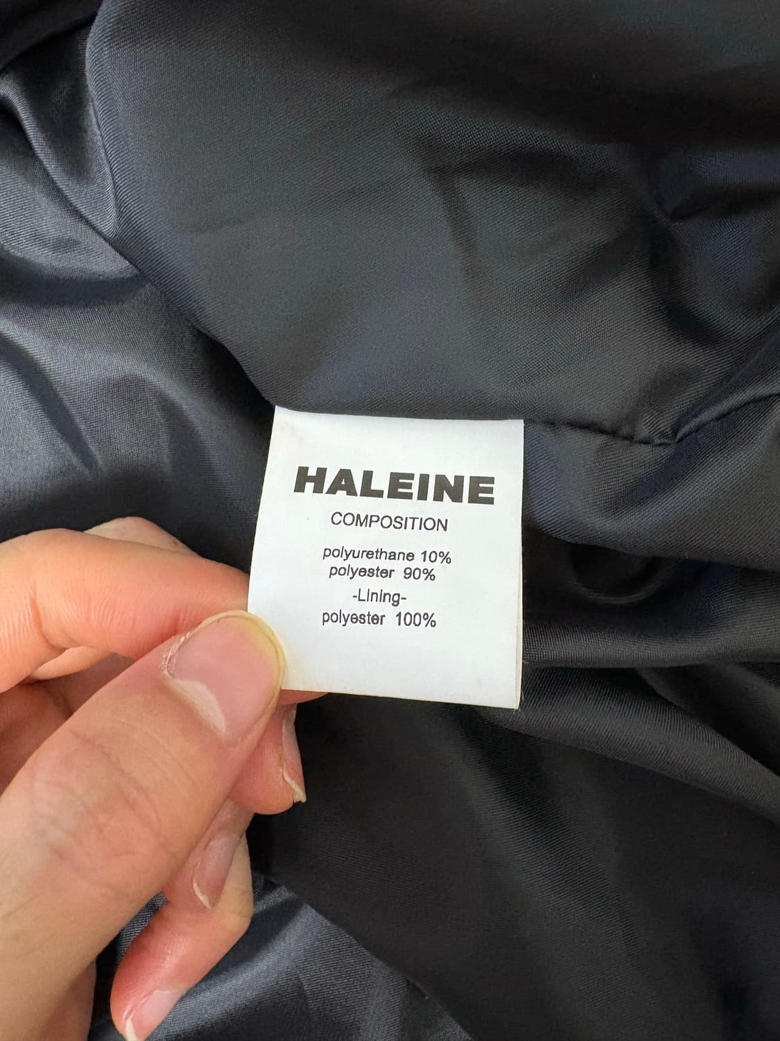 알렌느 바이커 디테일 스크랩 포우 레더 3D 블루종 그레이 상품이미지6