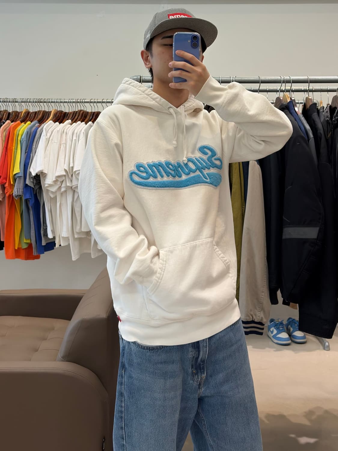 슈프림 셔닐 스크립트 후드 상품이미지8