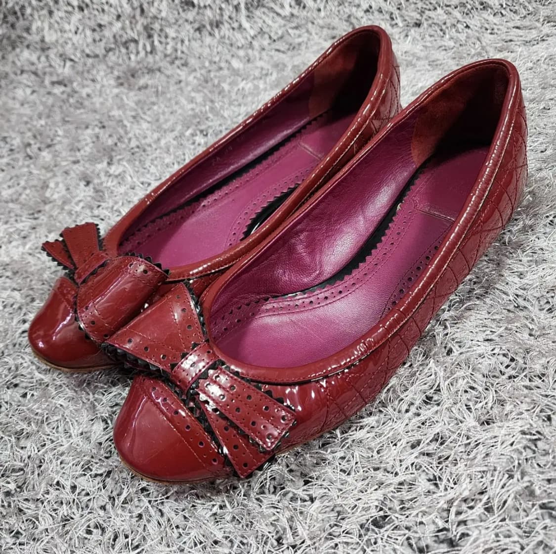 디올 페이턴트 로퍼 단화 플랫슈즈 37 상품이미지1