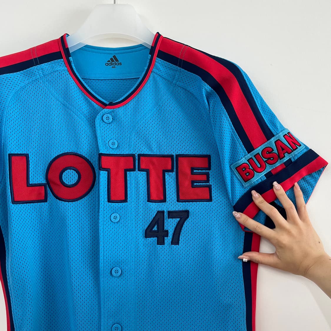 롯데 자이언츠 아디다스 강민호 싸인 올드 반팔 유니폼 상품이미지4