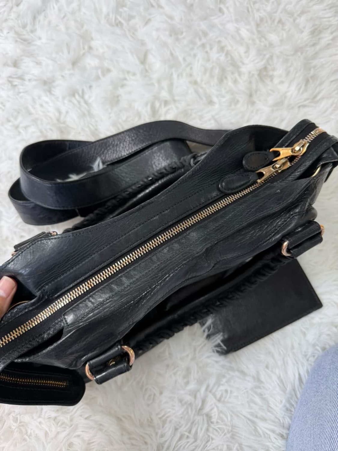 발렌시아가 모터백 블랙 정품 상품이미지3