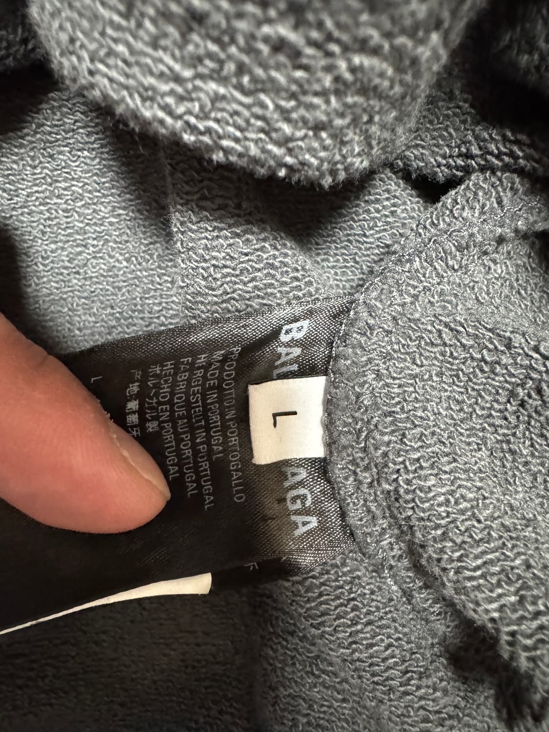 발렌시아가 웨이브로고 자수 후드티 새상품급 판매 상품이미지4