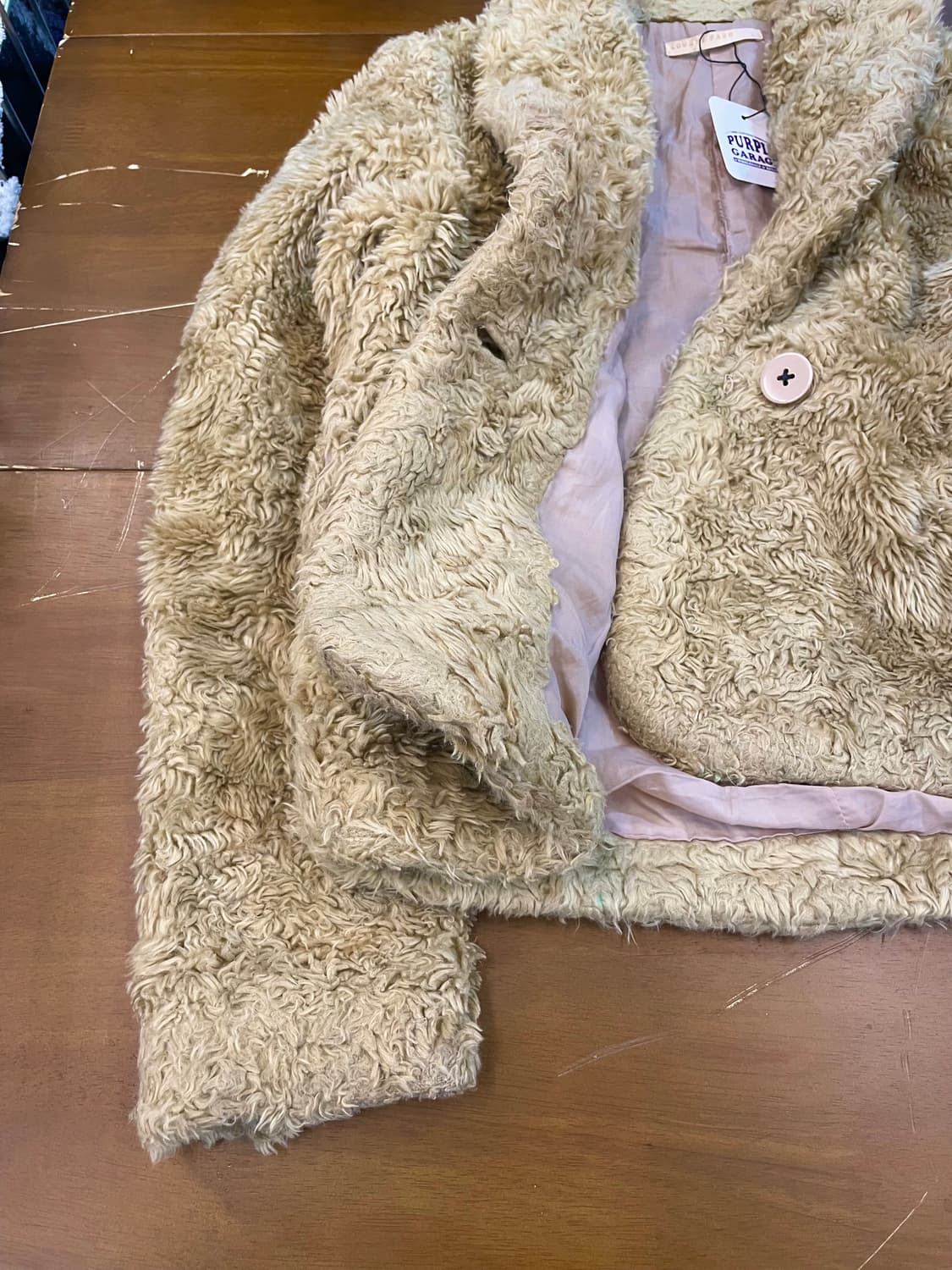 로리스팜 양털 숄카라 크롭 자켓 B161 상품이미지4