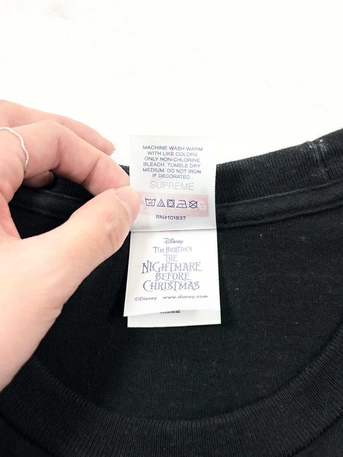 슈프림 스켈레톤 블랙 반팔 상품이미지8