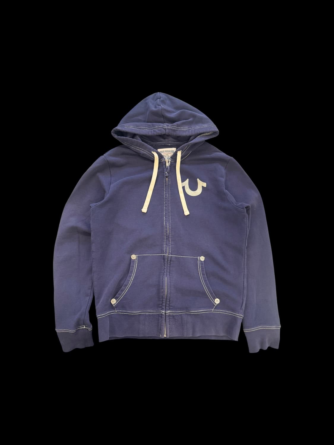 트루 릴리전 로고 집업 후디 상품이미지1