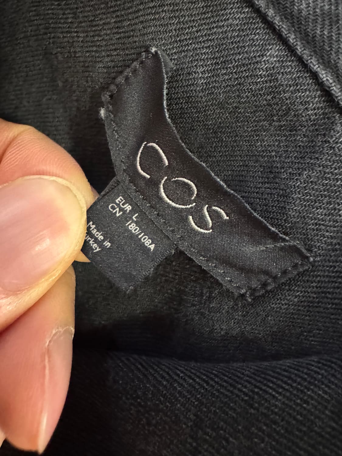 정품!! Cos 코스 풀오버 흑청 반집업 셔츠 L ~XL 상품이미지3