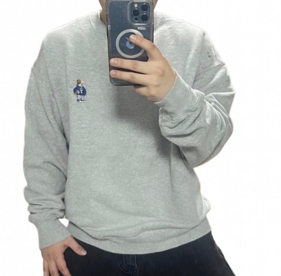 Yale 불독 자수 맨투맨 상품이미지1