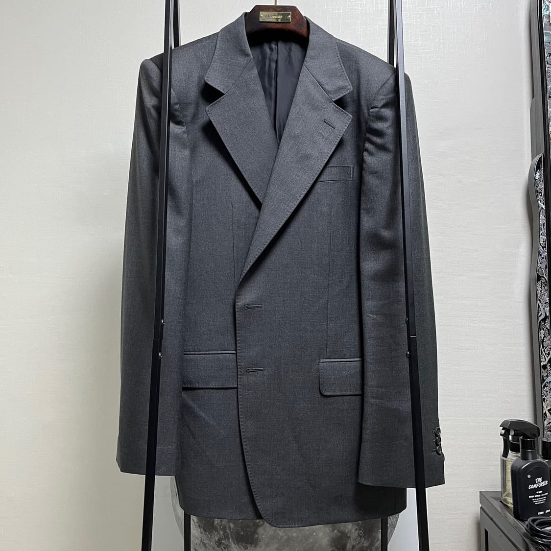 정품 54 R) 입생로랑 리브고쉬 챠콜 투버튼 빈티지 블레이져 자켓 상품이미지1