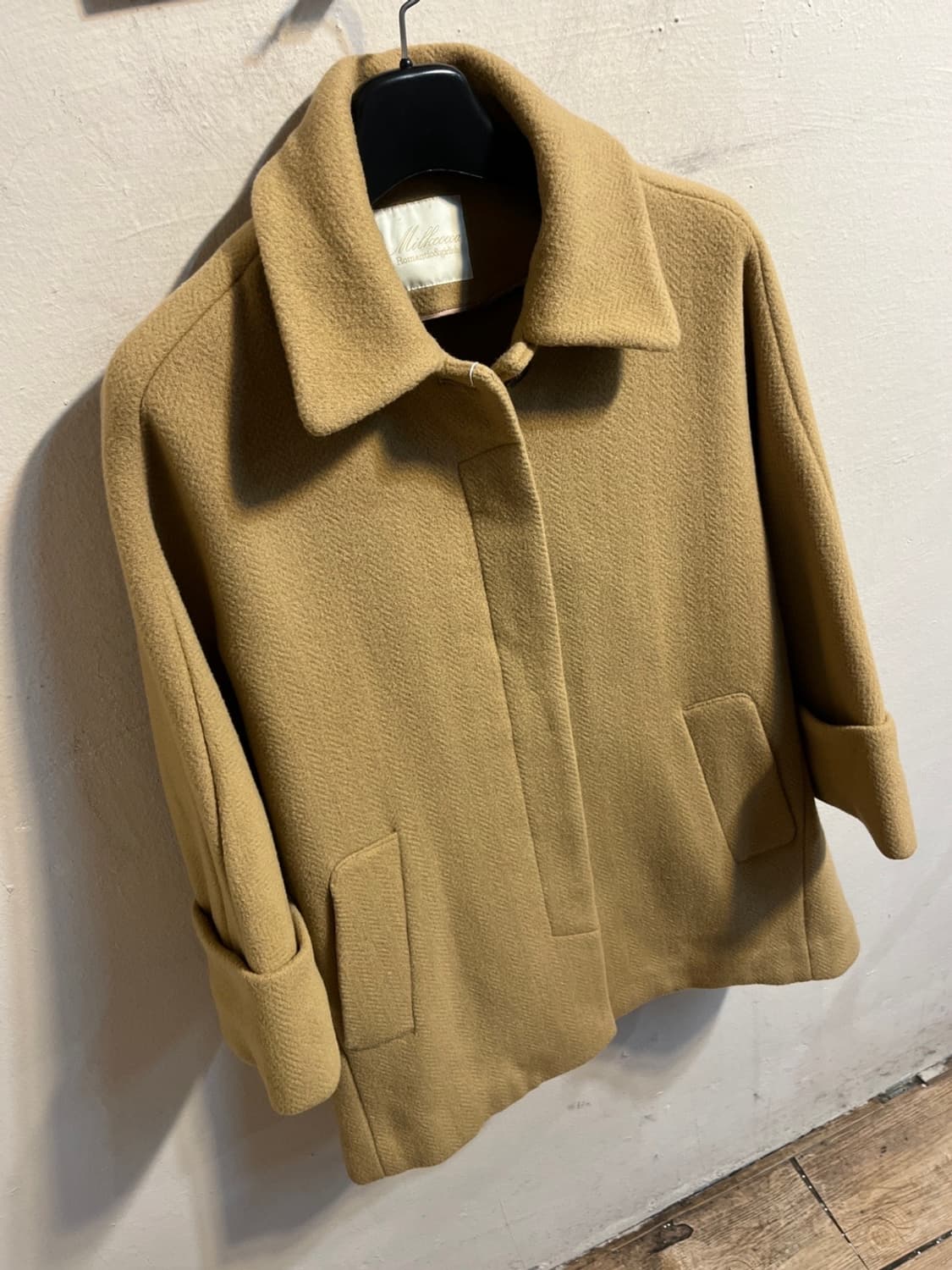 밀크 코코아 블렌드 싱글 코트 상품이미지3