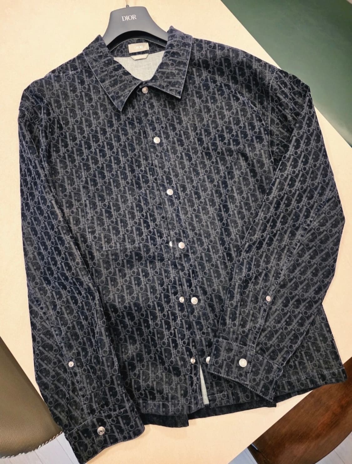 [60] 디올 오블리크 벨벳 셔츠 자켓 상품이미지1