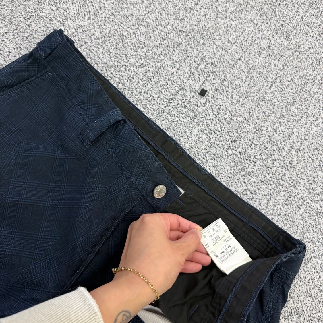 85-115 헤지스 체크 슬랙스 0128H2 상품이미지3
