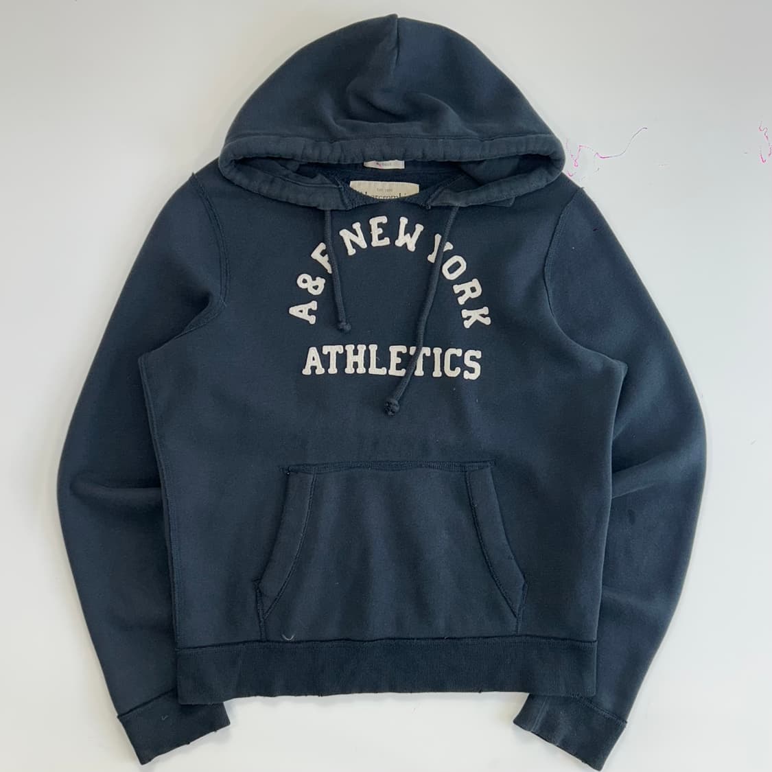 Abercrombie 아베크롬비 스펠아웃로고 네이비 후드티 상품이미지3