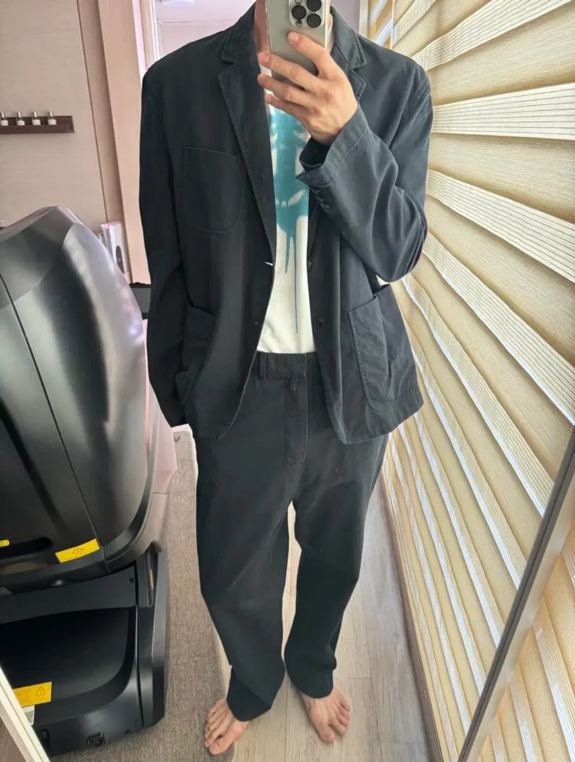 이얼즈어고 / 포닉 워시드 코튼 셋업 네이비 / 상의L 하의M 상품이미지5