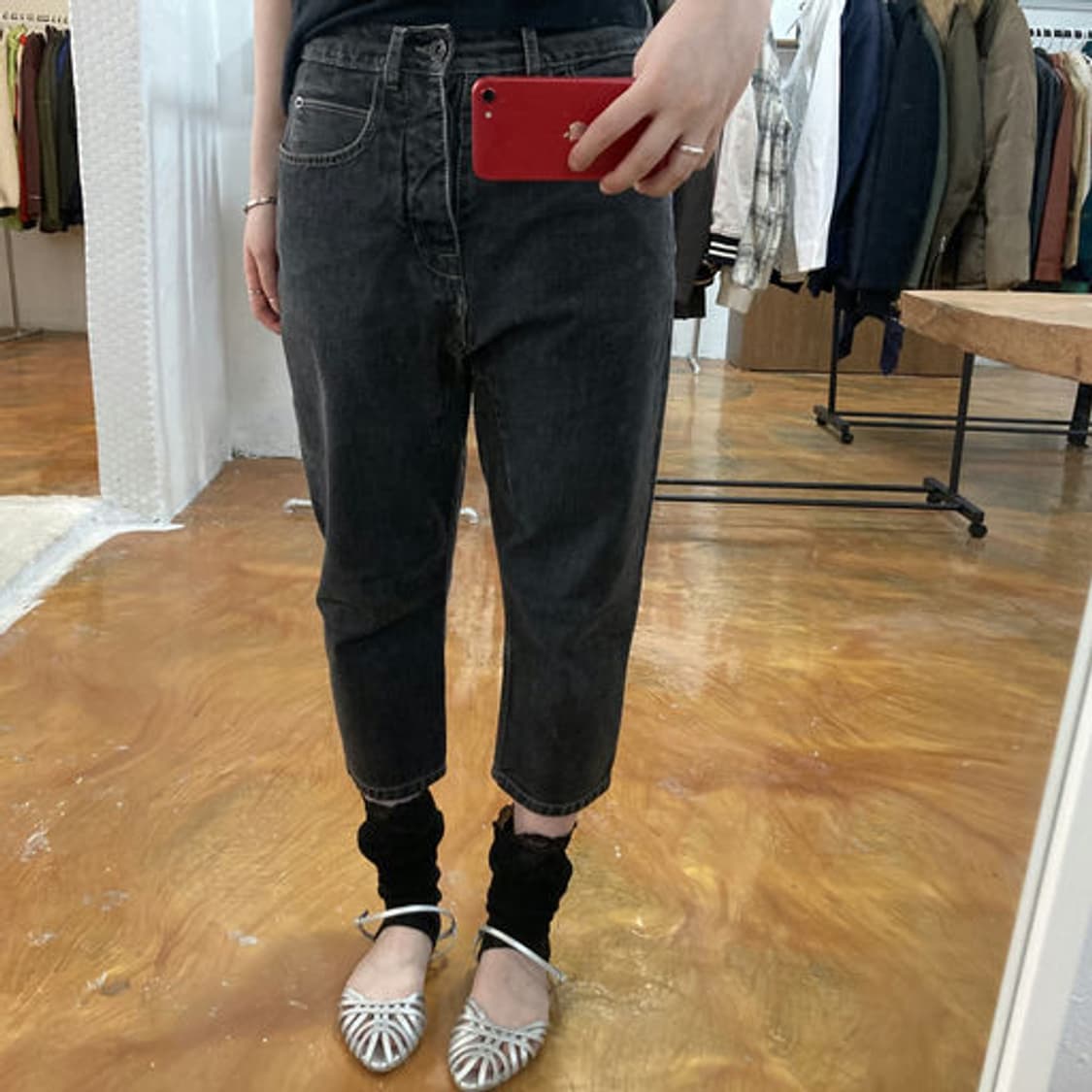 릭오웬스(Rick Owens) 다크 가먼트 워시드 크롭 데님 팬츠 상품이미지4