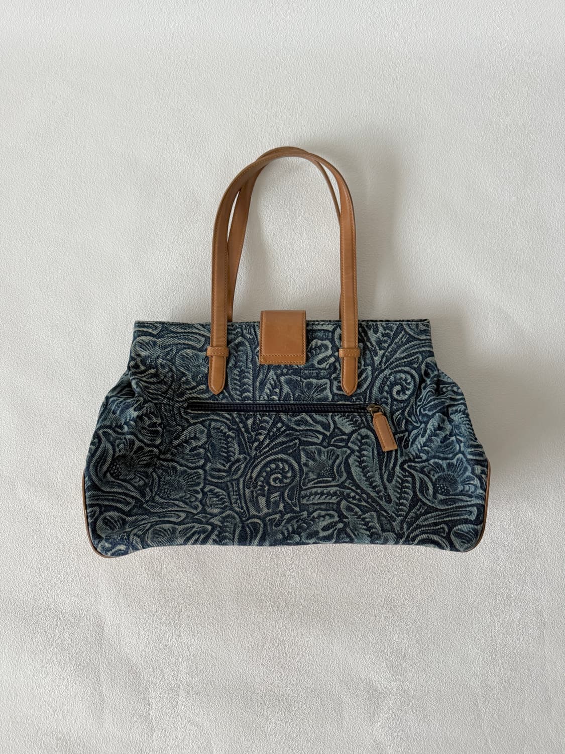 Christian Valmeline 데님&레더 숄더백 상품이미지5