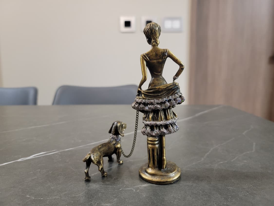 강아지랑 산책하는 여인 동브론즈 상품이미지4