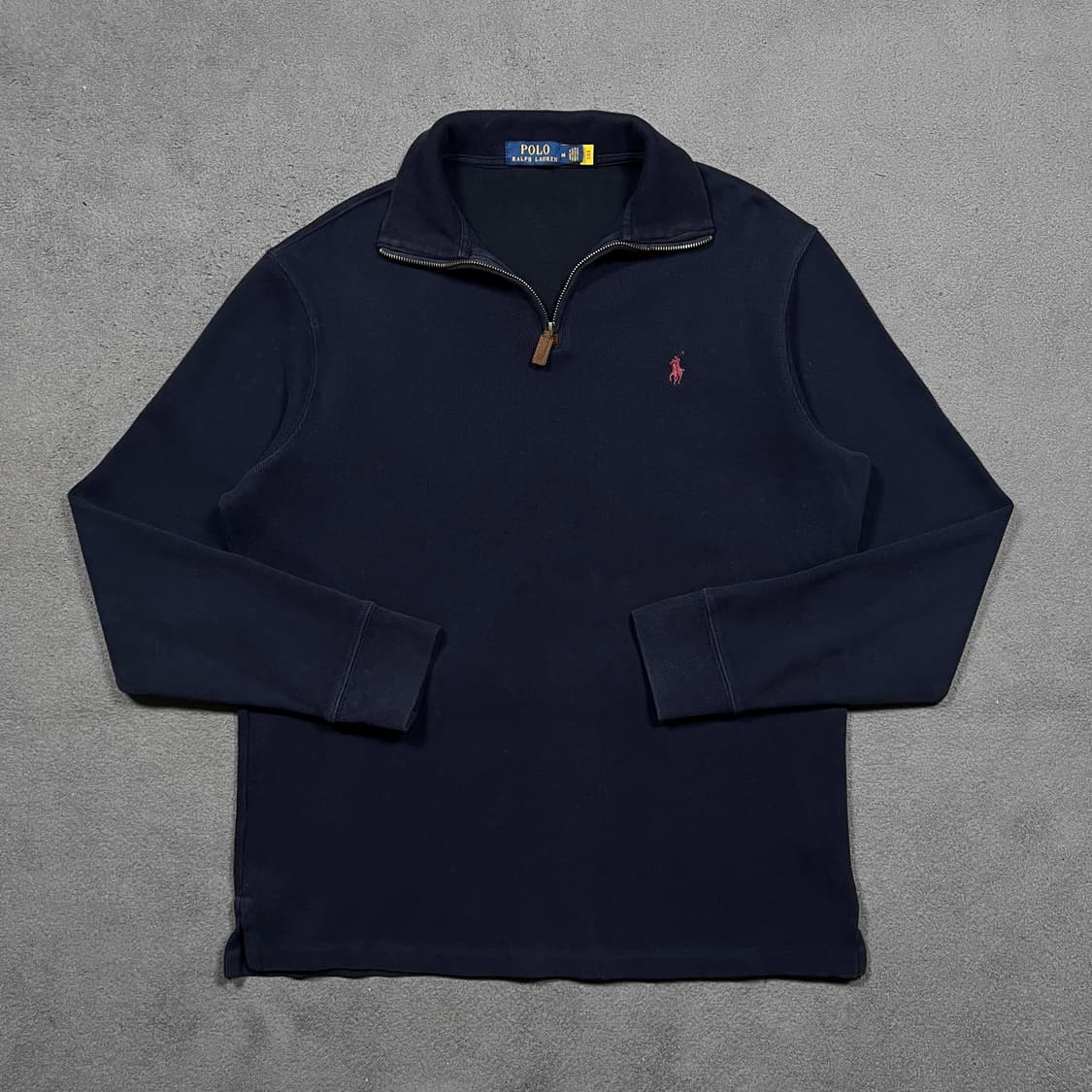 폴로 QR 네이비 반집업 니트 상품이미지2