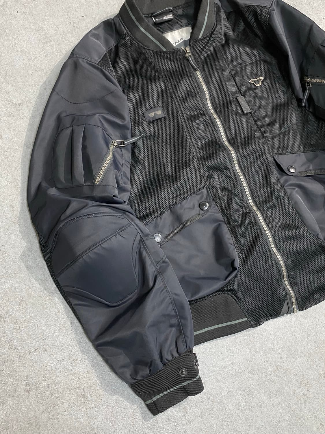 [3XL] MACNA 블랙 매쉬 바이커 자켓 상품이미지3