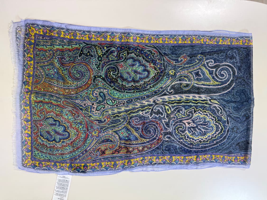 에트로 ETRO 페이즐리 홀리데이 실크 스카프 (호두까기 인형 참 포함) 상품이미지4