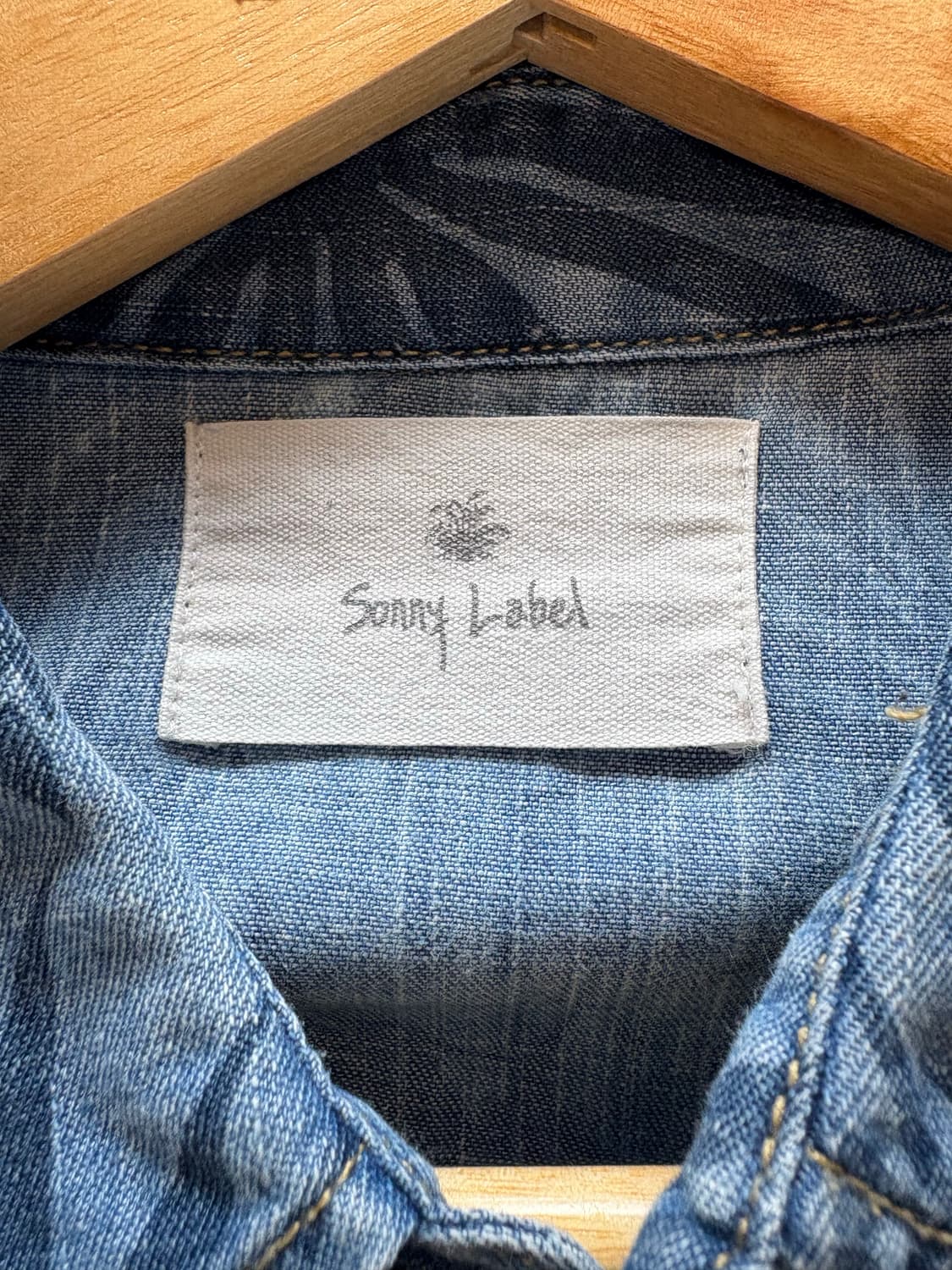Sonny Label 하와이안 진주 스냅 데님 셔츠 상품이미지4