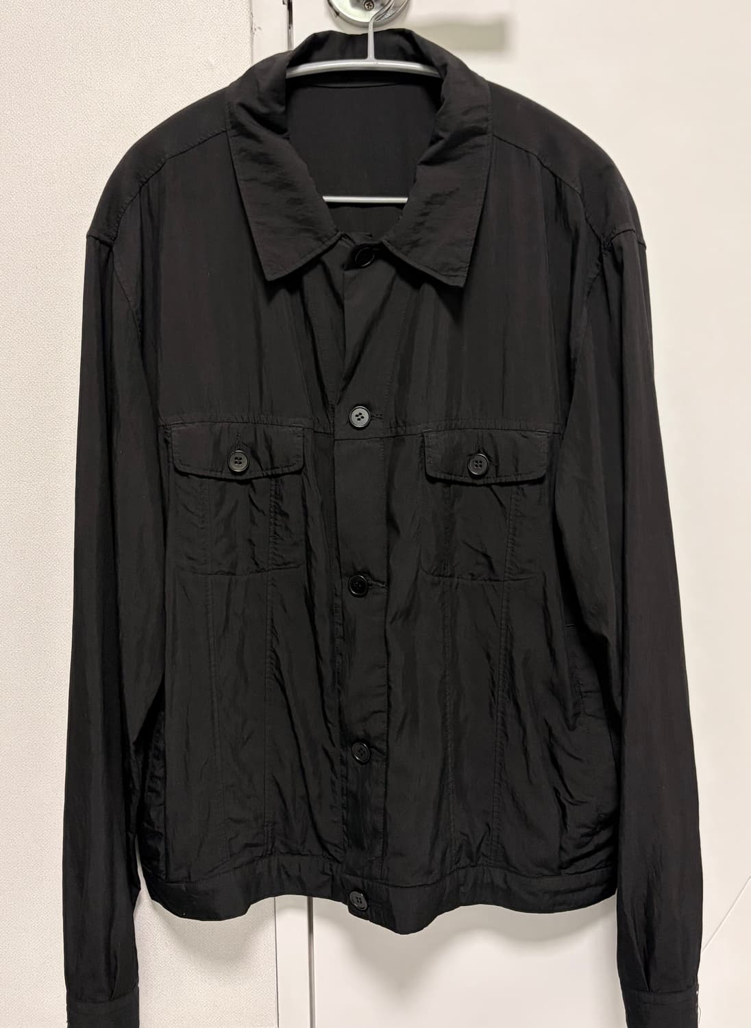 (2)폴리테루 라이트 트러커 자켓 워시드 블랙  상품이미지2