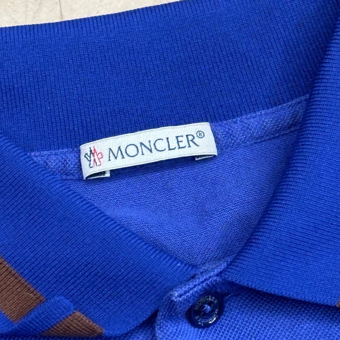 🫶🏻 몽클레어 블루 카라 반팔티 🫶🏻 상품이미지4