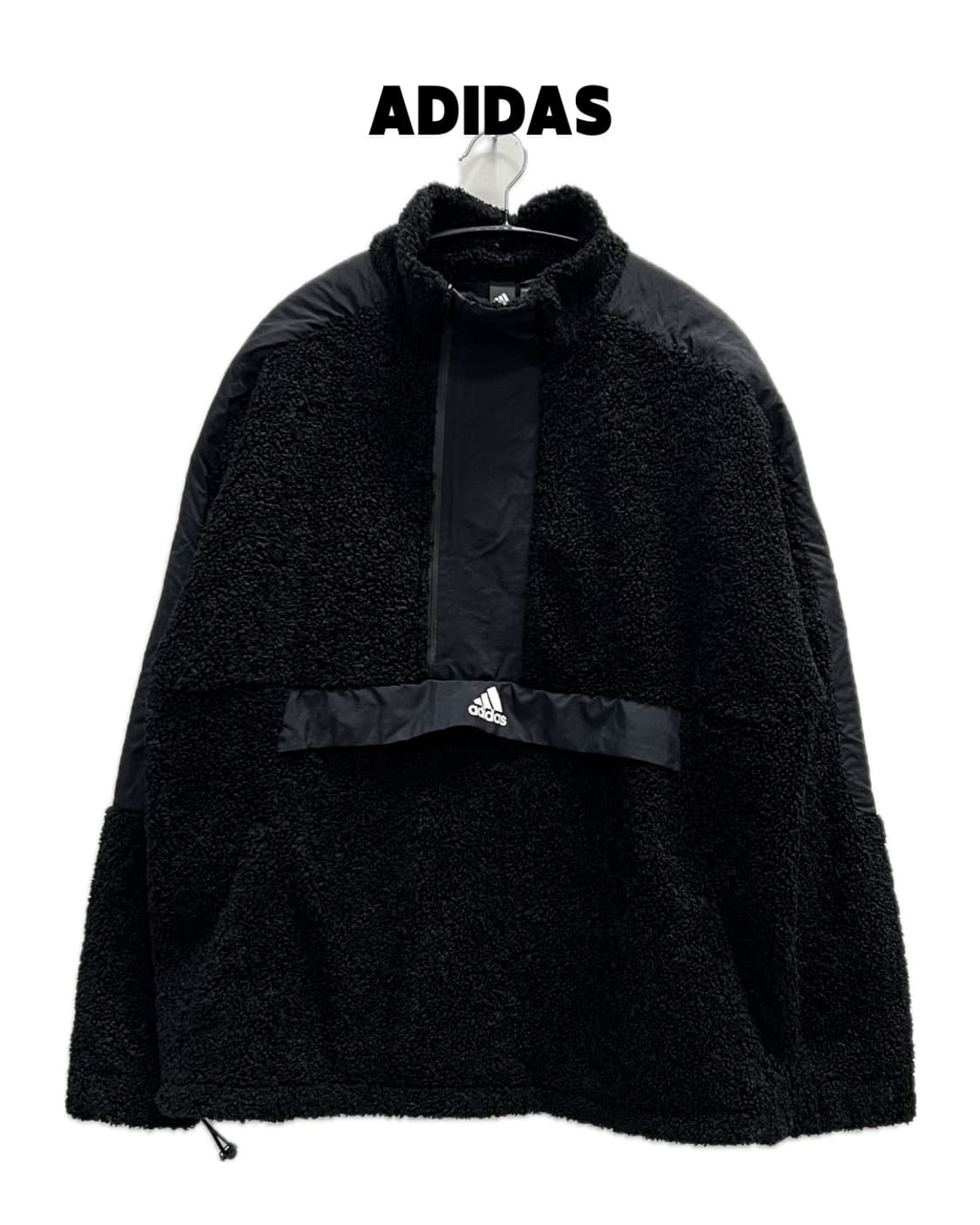 아디다스 하프집 셰르파 아노락 블랙 상품이미지1