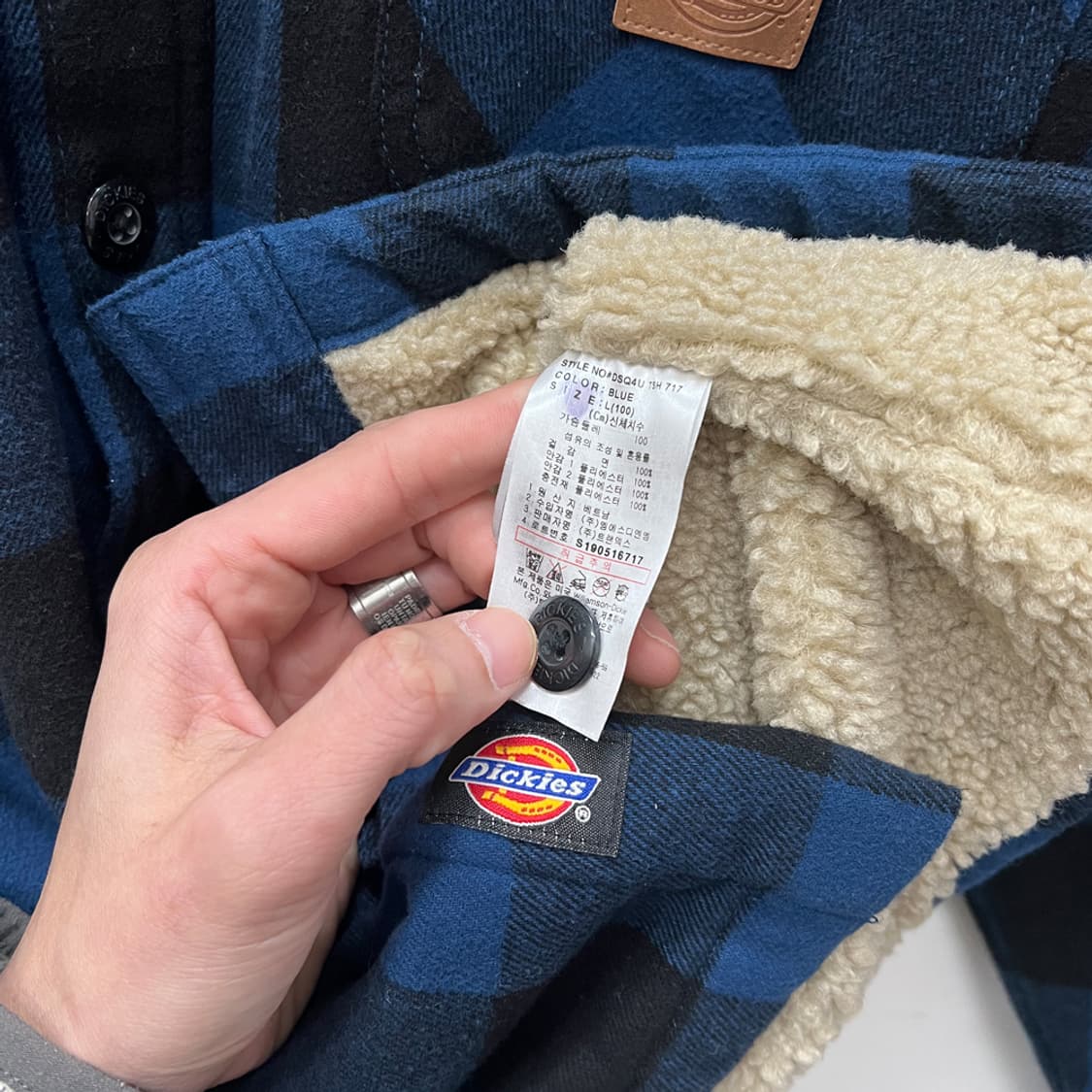 디키즈 버팔로 체크 보아 셔츠 자켓 L 상품이미지4