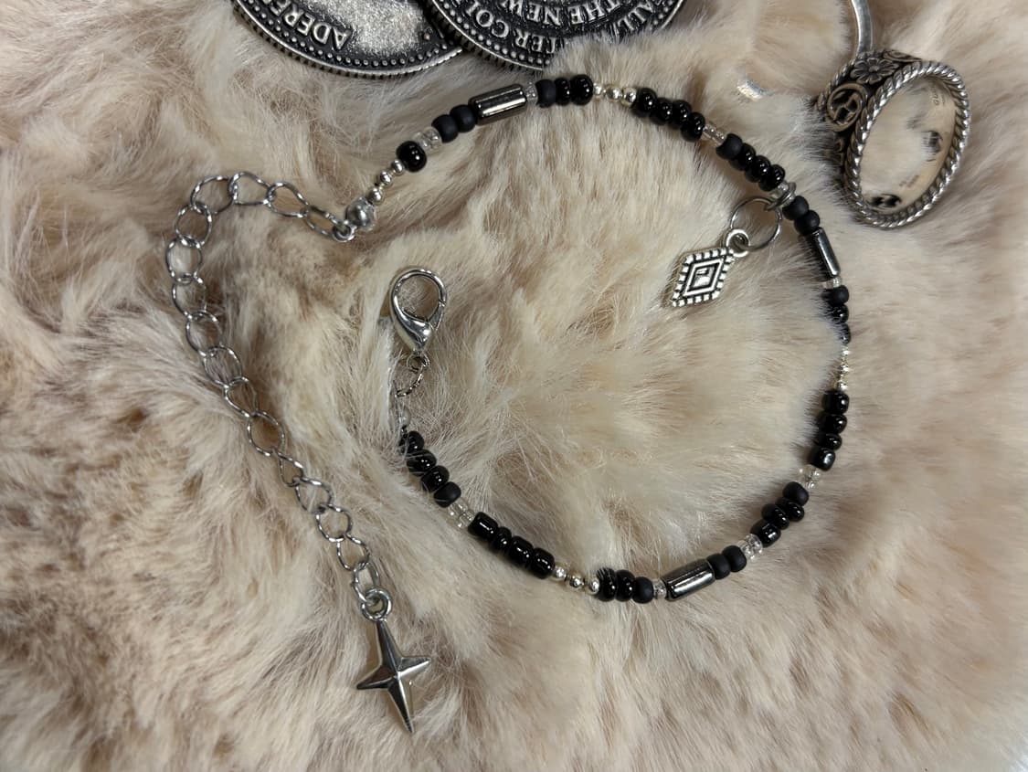 핸드메이드 비즈 팔찌 Black Dia 021 상품이미지4