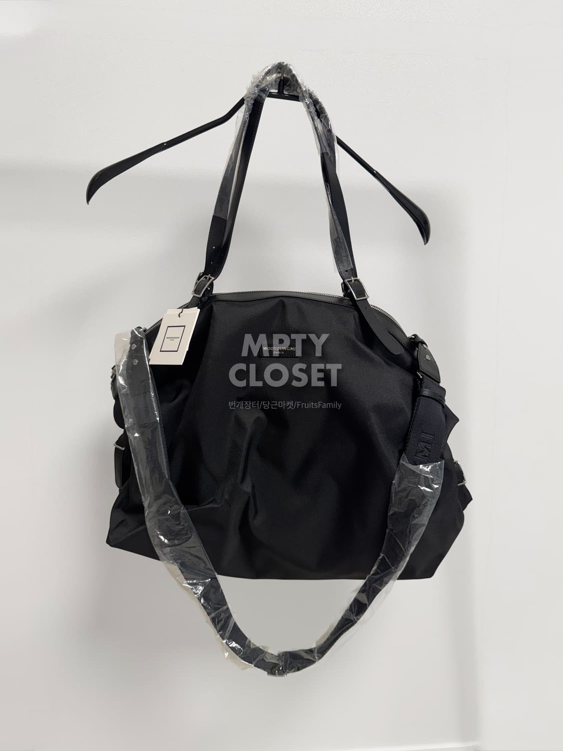 우영미 라지 코듀라 토트백 블랙 상품이미지2