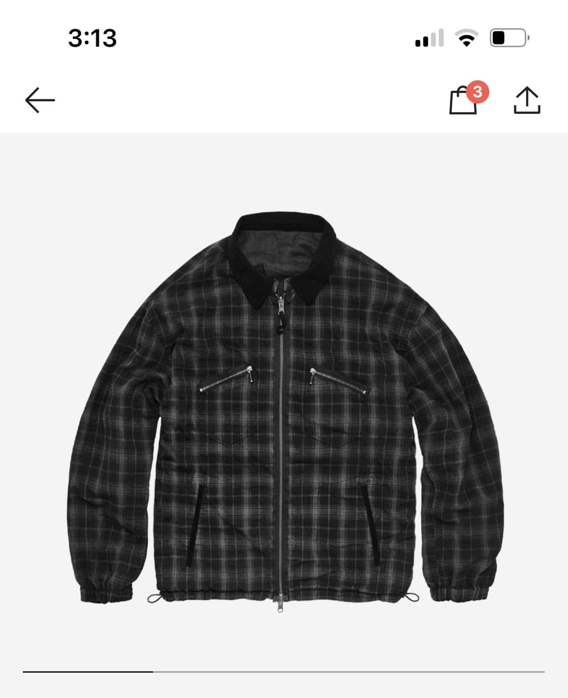 3)폴리테루 라미체크 블랙 블랙 25ss 상품이미지1