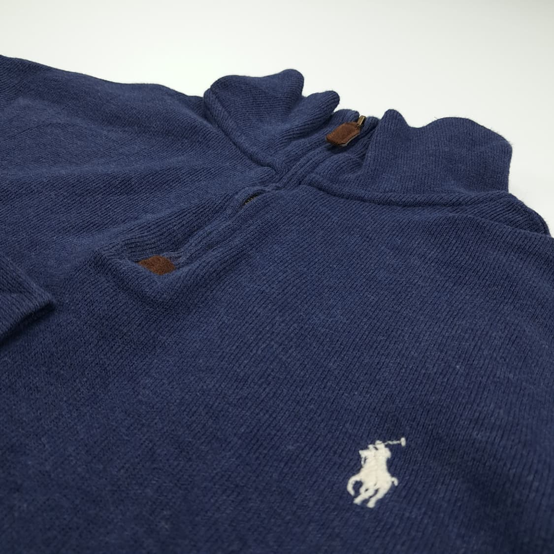 CN791 M 폴로 랄프로렌 로얄네이비 하프집업 긴팔 니트 스웨터 상품이미지5