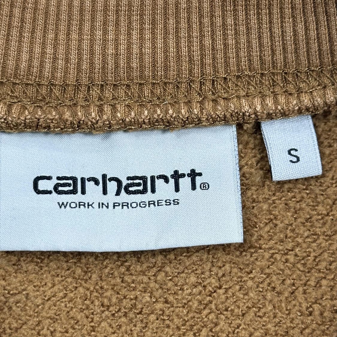 칼하트wip 스펠아웃 베이직 맨투맨 브라운 S 상품이미지6