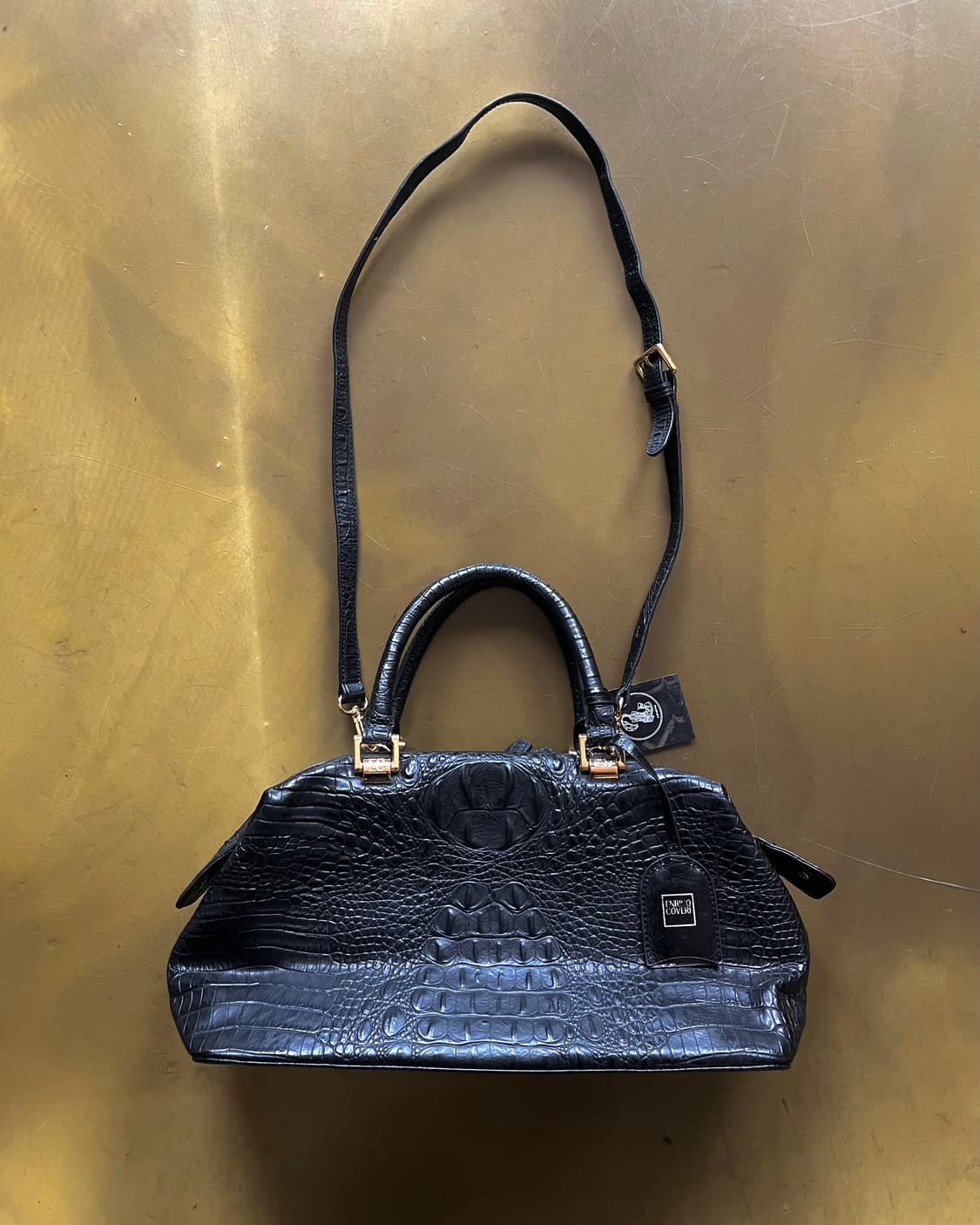 90s ENRICO COVERI 3-Way Alligator Bag 상품이미지3