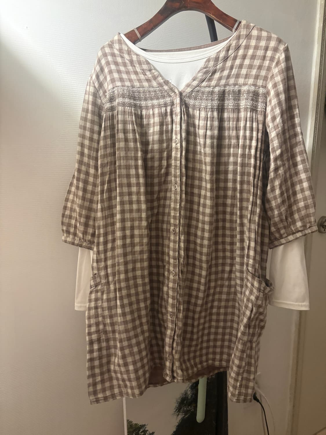 일본 모리걸 레이어드 포켓 원피스 상품이미지1